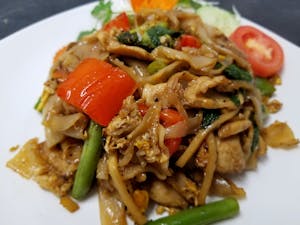 Order 25. Drunken Noodle food online from Siam Elephants Restaurant store, Elmira on bringmethat.com