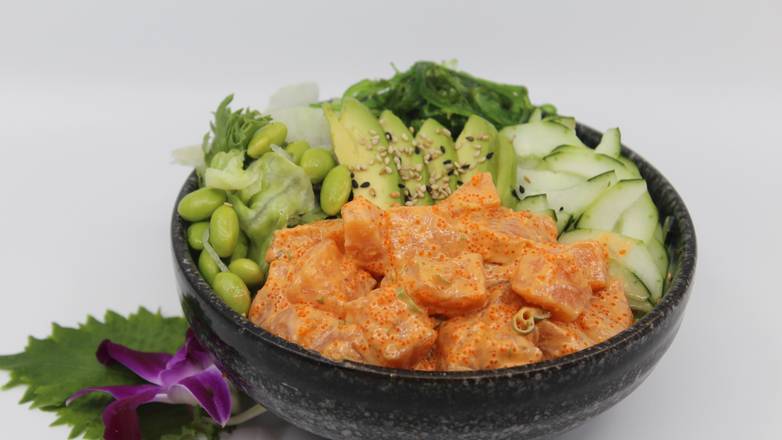 Order Spicy Salmon Poké Bowl food online from Ij Sushi Burrito store, Seattle on bringmethat.com