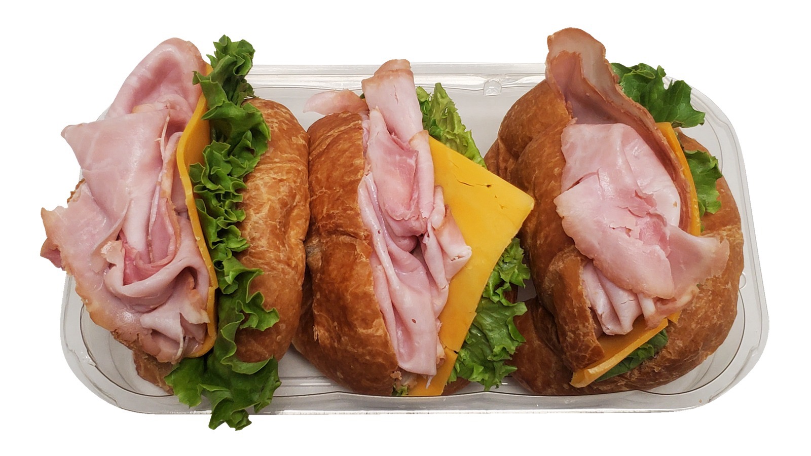 Order Ham Croissant Sandwiches, 3 ct food online from Lucky California store, Pinole on bringmethat.com