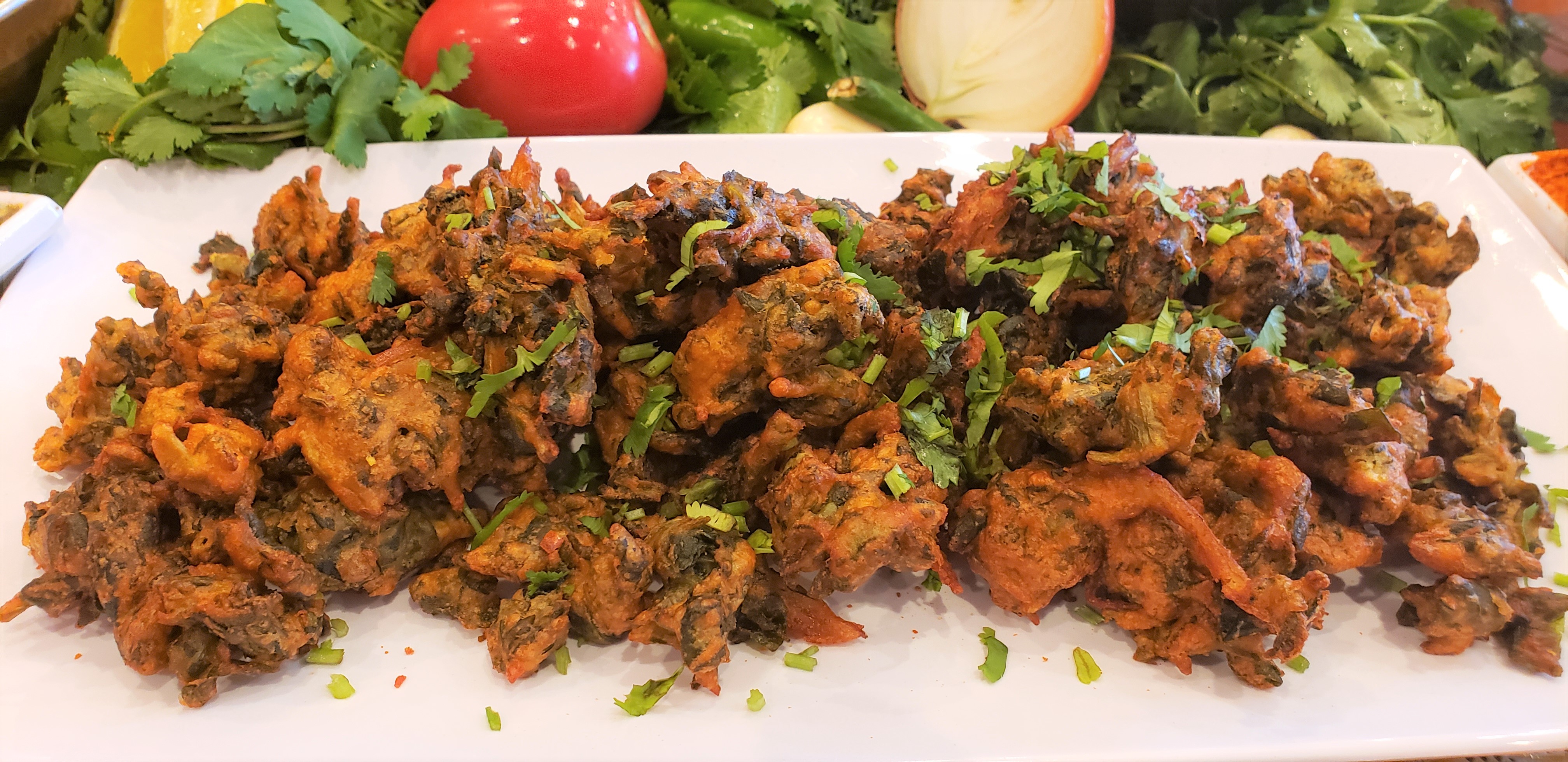 Order Spinach Pakora food online from Curry Masala store, Spring on bringmethat.com