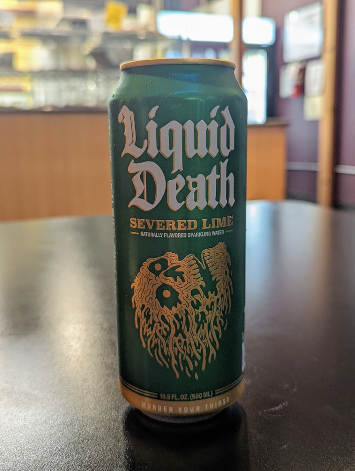 Order Liquid Death - Severed Lime food online from Sparky Pizza store, Portland on bringmethat.com