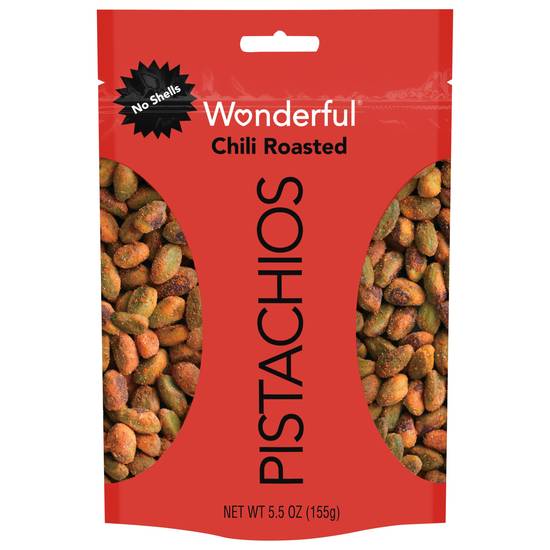 Order Wonderful Pistachios, No Shells, Chili Roasted Nuts, 5.5 OZ Resealable Pouch food online from CVS store, BRYAN on bringmethat.com