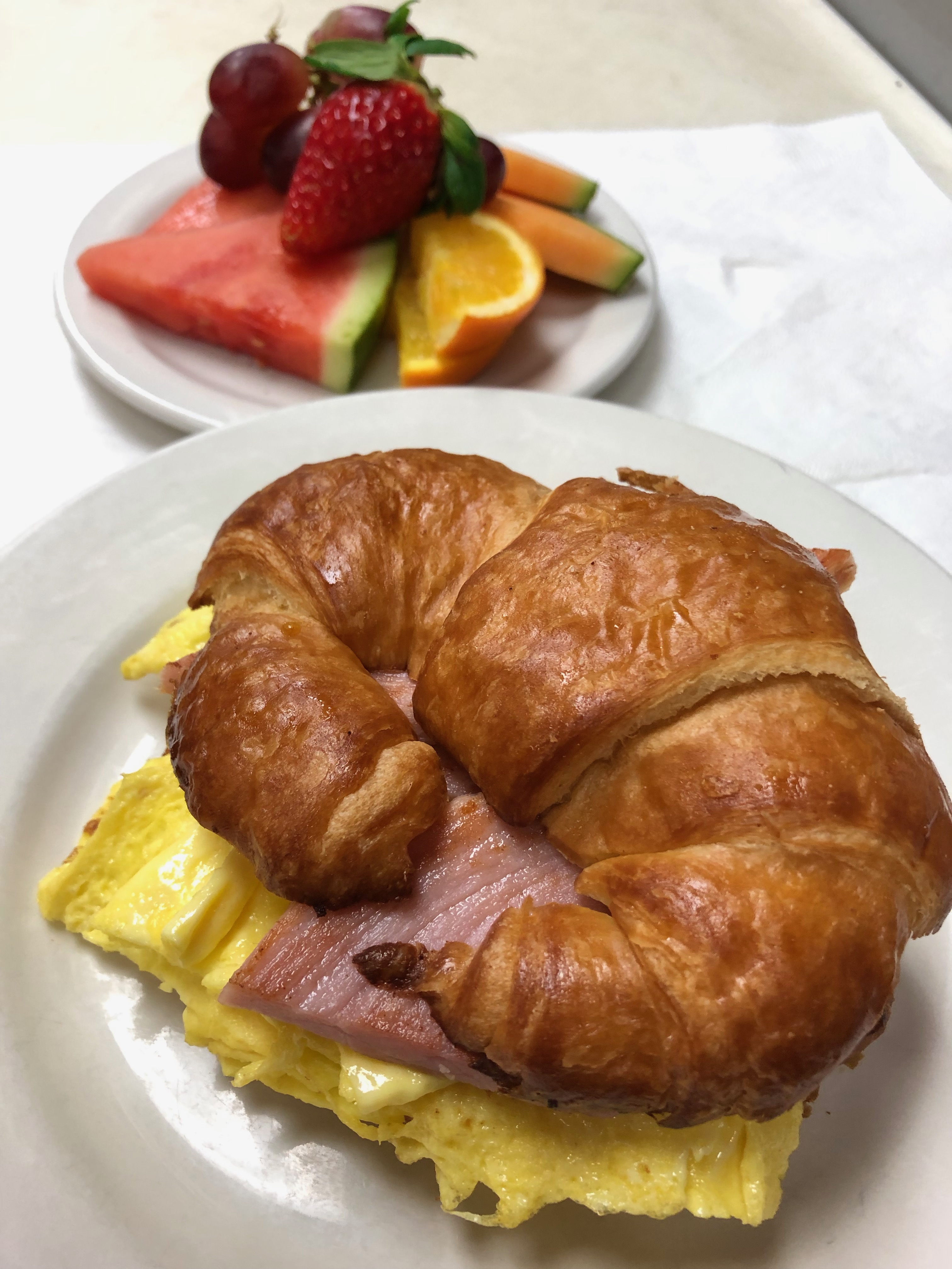 Order Croissant Breakfast Sandwich food online from Moms Restaurant store, Trenton on bringmethat.com