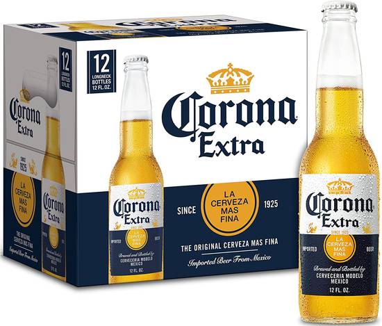 Order Corona Extra, 12pk-12oz bottled beer (4.60% ABV) food online from Checkout Food Stores #47 store, Houston on bringmethat.com