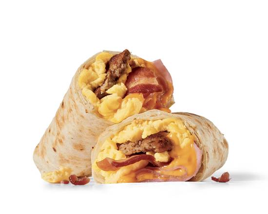 Order Meat Lovers Breakfast Burrito food online from Jack In The Box store, San Antonio on bringmethat.com