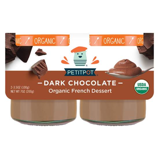 Order Petit Pot Dark Chocolate Organic French Dessert 2 PK food online from Everyday Needs by Gopuff store, Pittsburgh on bringmethat.com