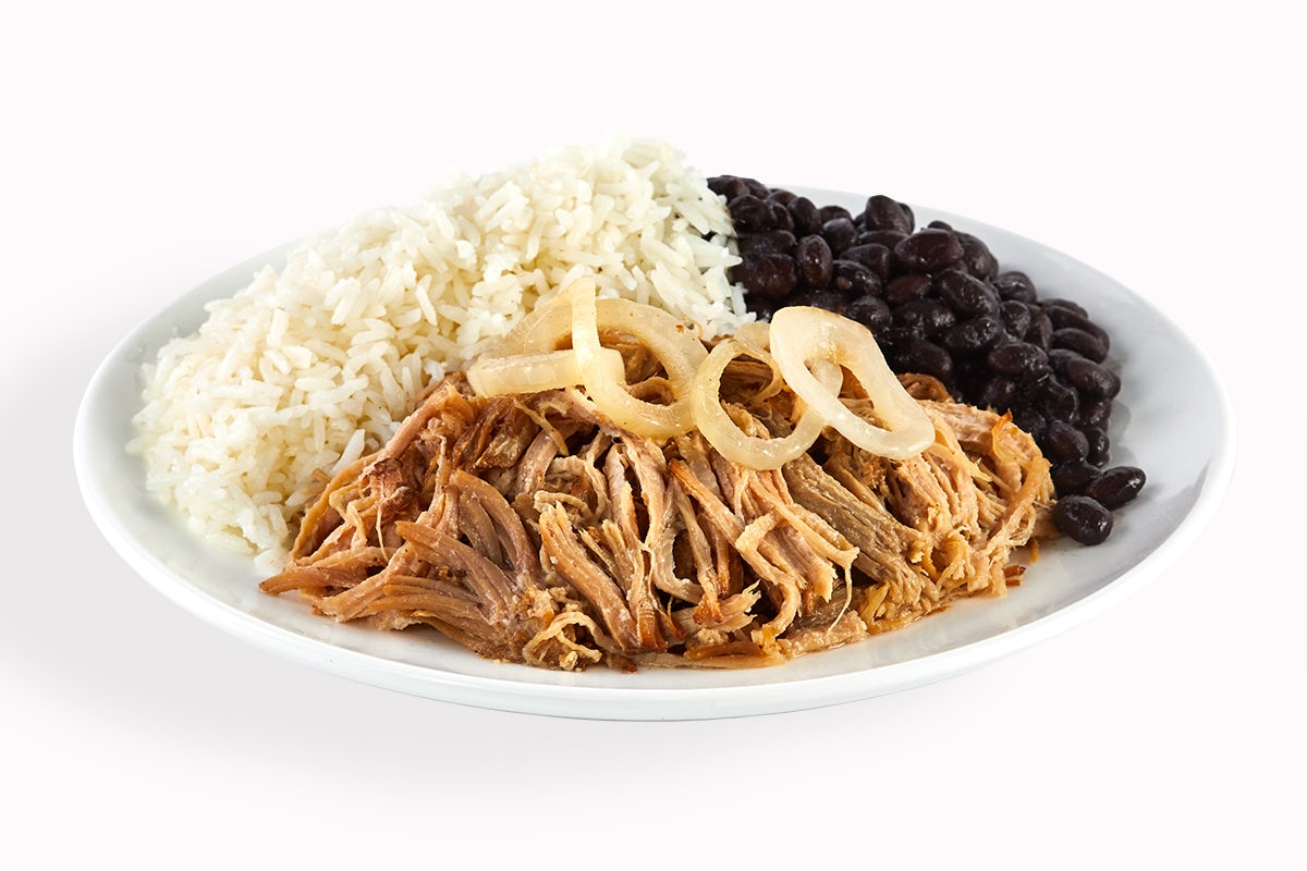 Order Mojo Roast Pork - With Rice & Beans food online from Pollo Tropical store, Miami on bringmethat.com