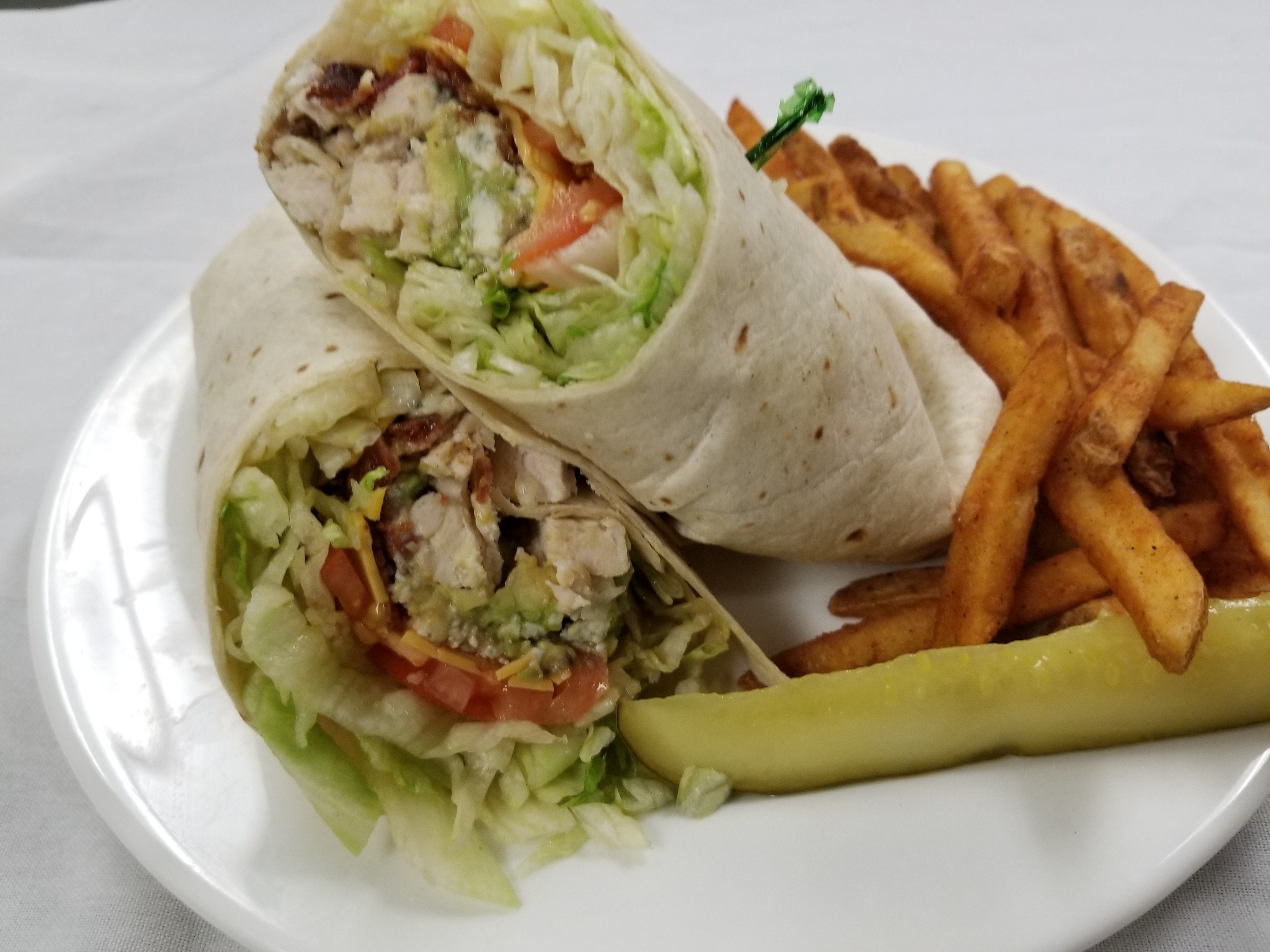 Order Chicken Cobb Wrap food online from Kelley Deli store, Westerly on bringmethat.com