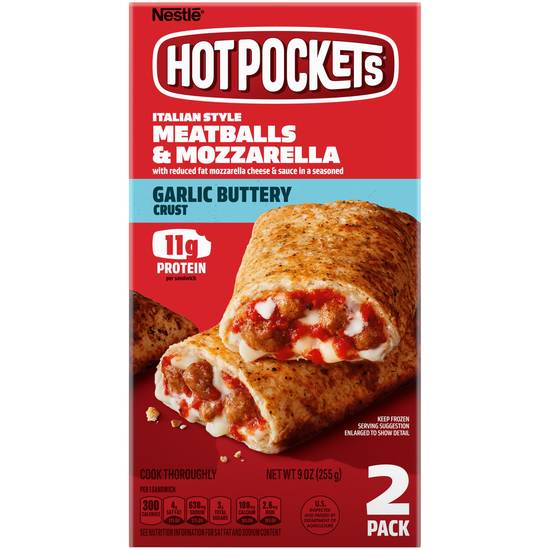 Order Hot Pockets Italian Style Meatballs and Mozzarella Sandwiches, 9oz, 2 Count food online from Cvs store, Temecula on bringmethat.com
