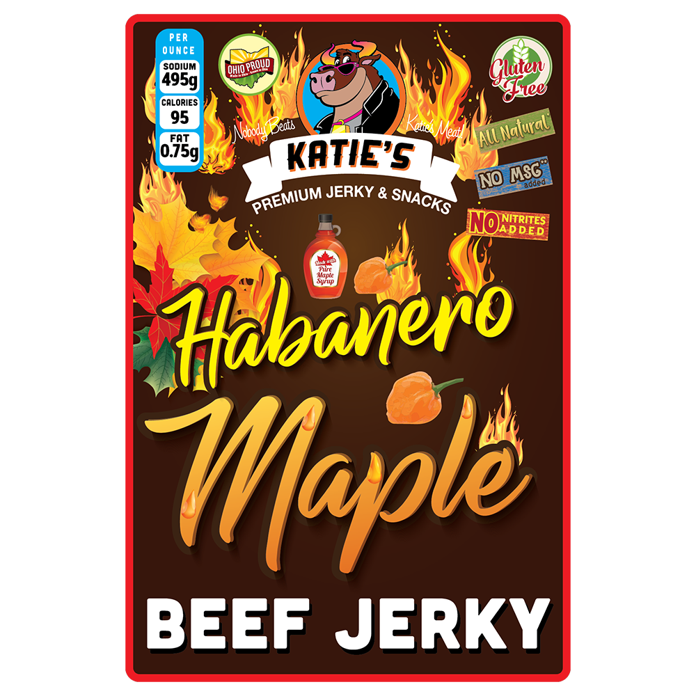 Order Maple Habanero Beef Jerky food online from Katie Snack Foods store, Hilliard on bringmethat.com