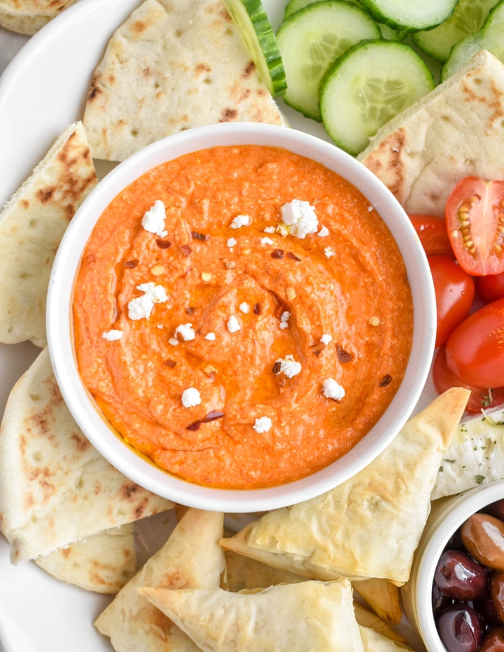 Order Spicy Feta Cheese Dip food online from Pita Grill and Creperie - Warren store, Warren on bringmethat.com