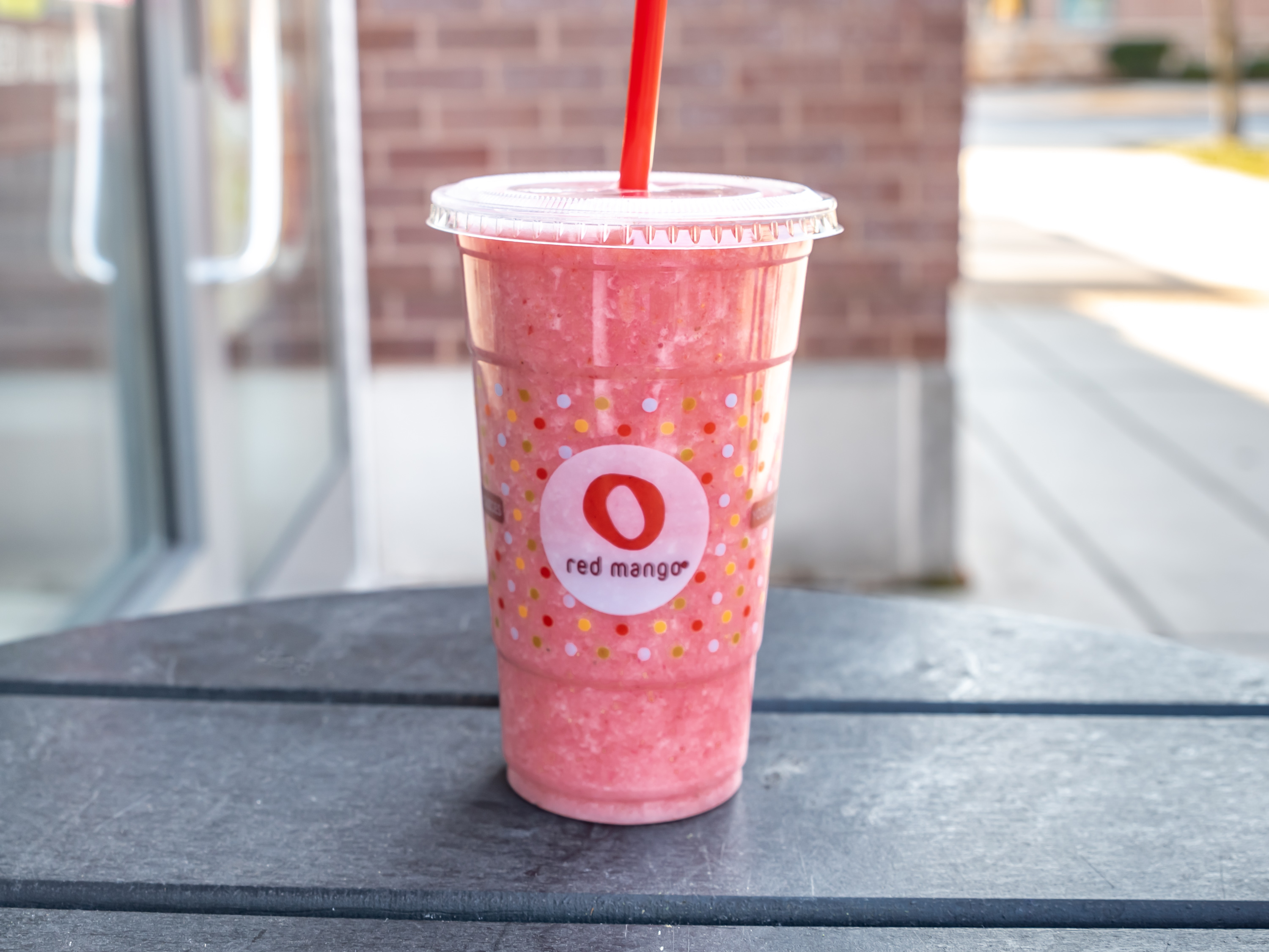 Order Strawberry Banana Smoothie food online from Red Mango store, Woodbridge on bringmethat.com
