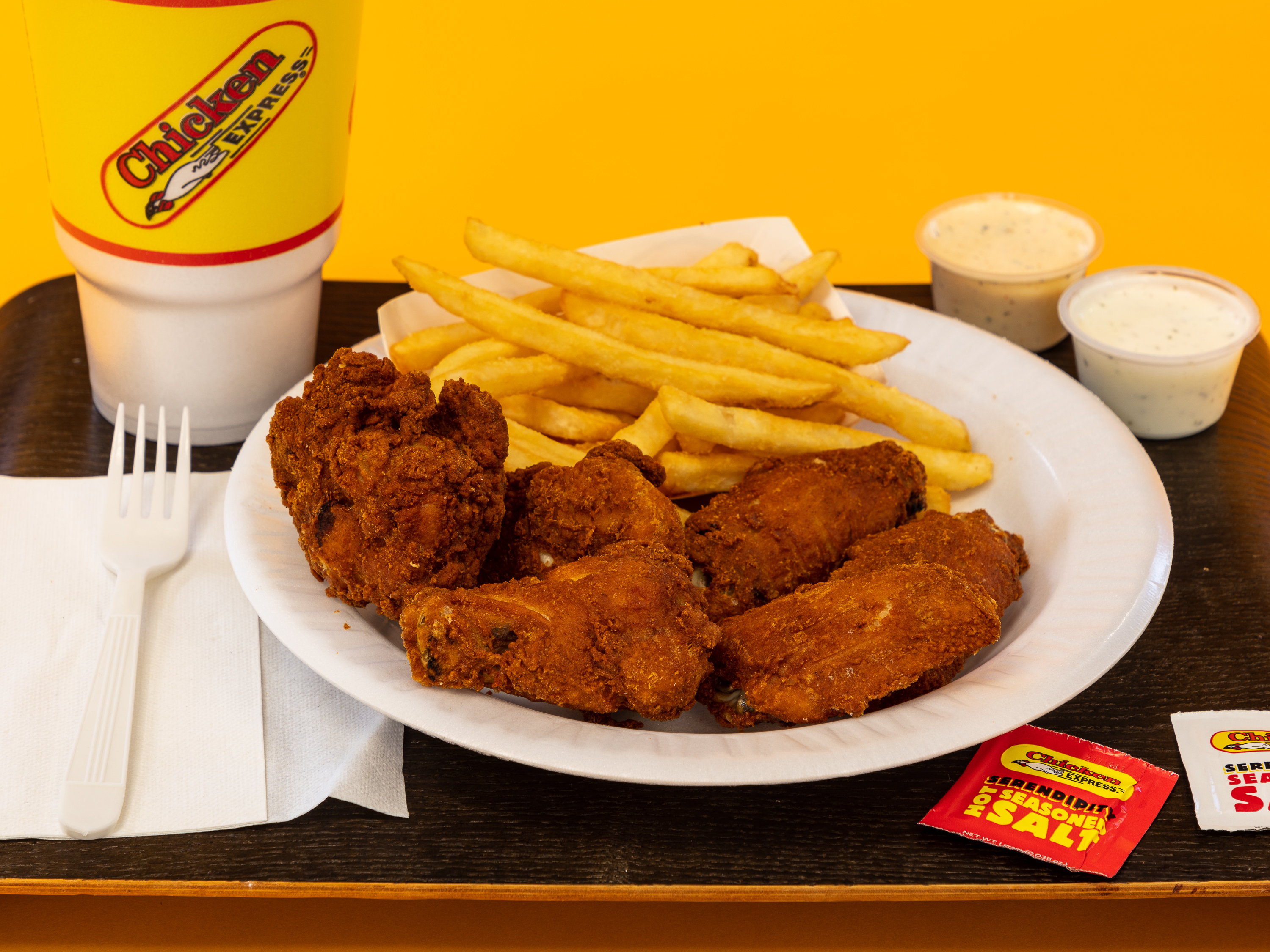 Order 8 Piece Hot Wings Combo food online from Chicken Express store, Lancaster on bringmethat.com
