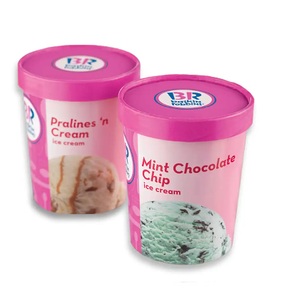 Order Quart of 2 Pre-Packed Ice Cream food online from Baskin Robbins store, San Diego on bringmethat.com