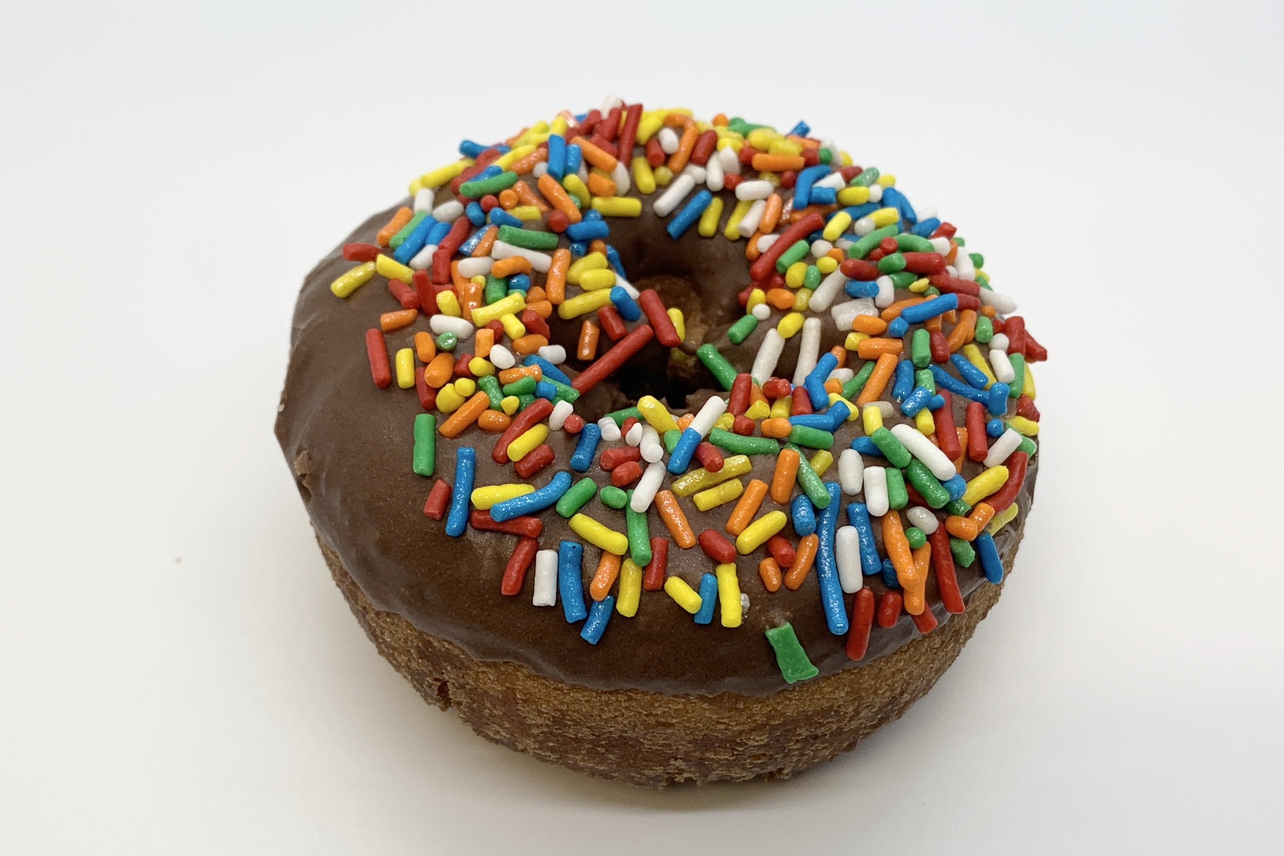 Order Cake Chocolate Sprinkle Donut food online from Star Donuts store, Medford on bringmethat.com