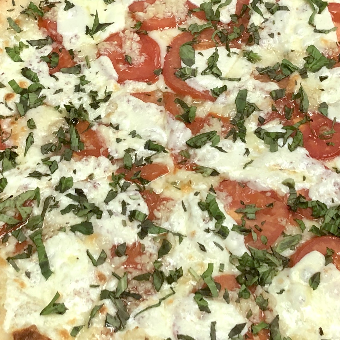 Order Tomato, Basil and Fresh Garlic Pizza food online from Nicks Pizza & Deli store, Fanwood on bringmethat.com