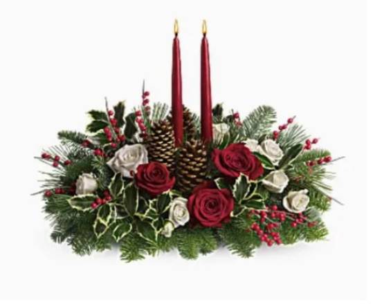 Order CHRISTMAS CENTERPICE  food online from Eugenia's Flowers 24/7 Flower Shop store, Northlake on bringmethat.com