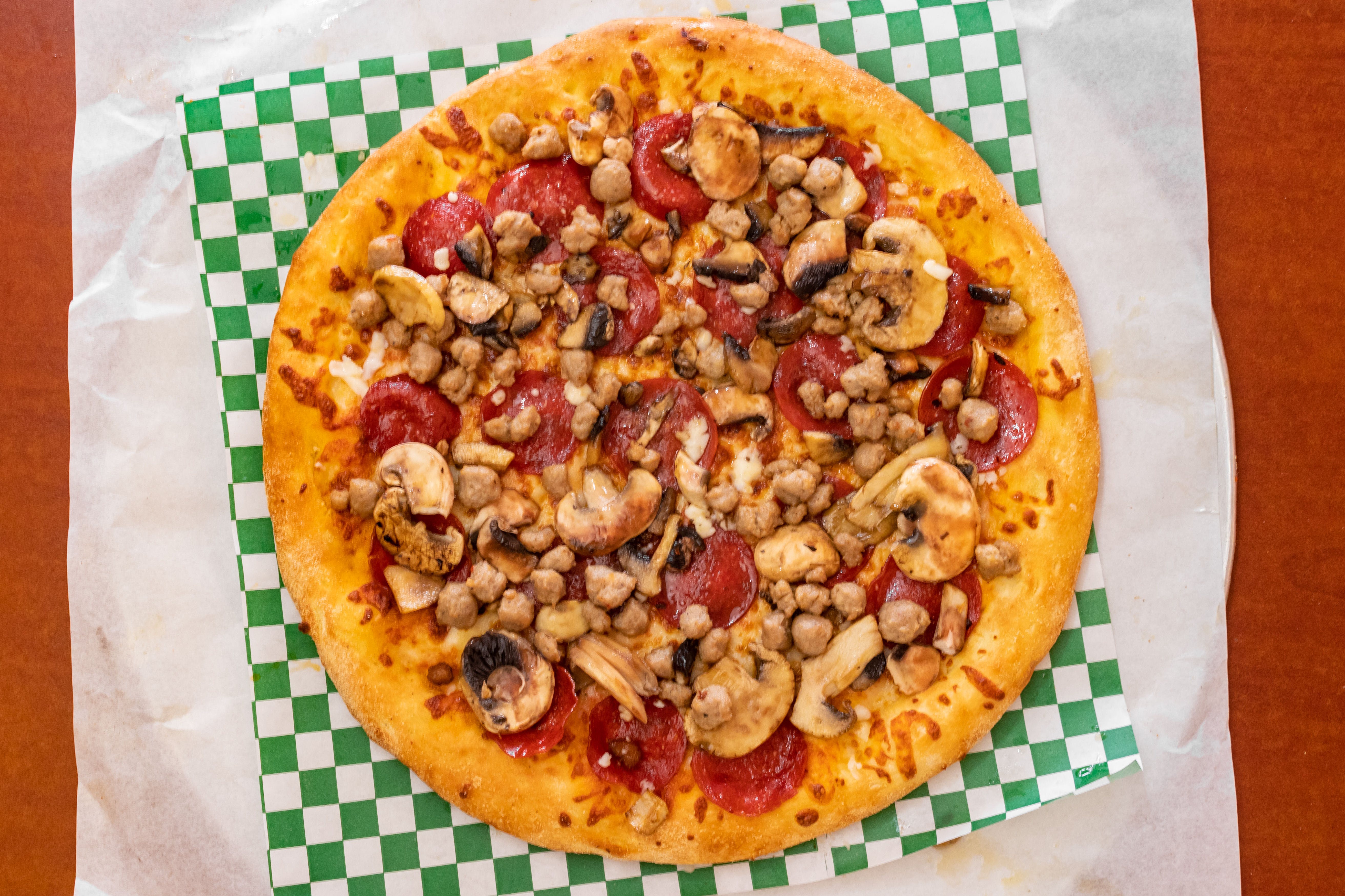 Order 5. Polk Pizza - Small 12'' food online from Tarboosh store, San Francisco on bringmethat.com