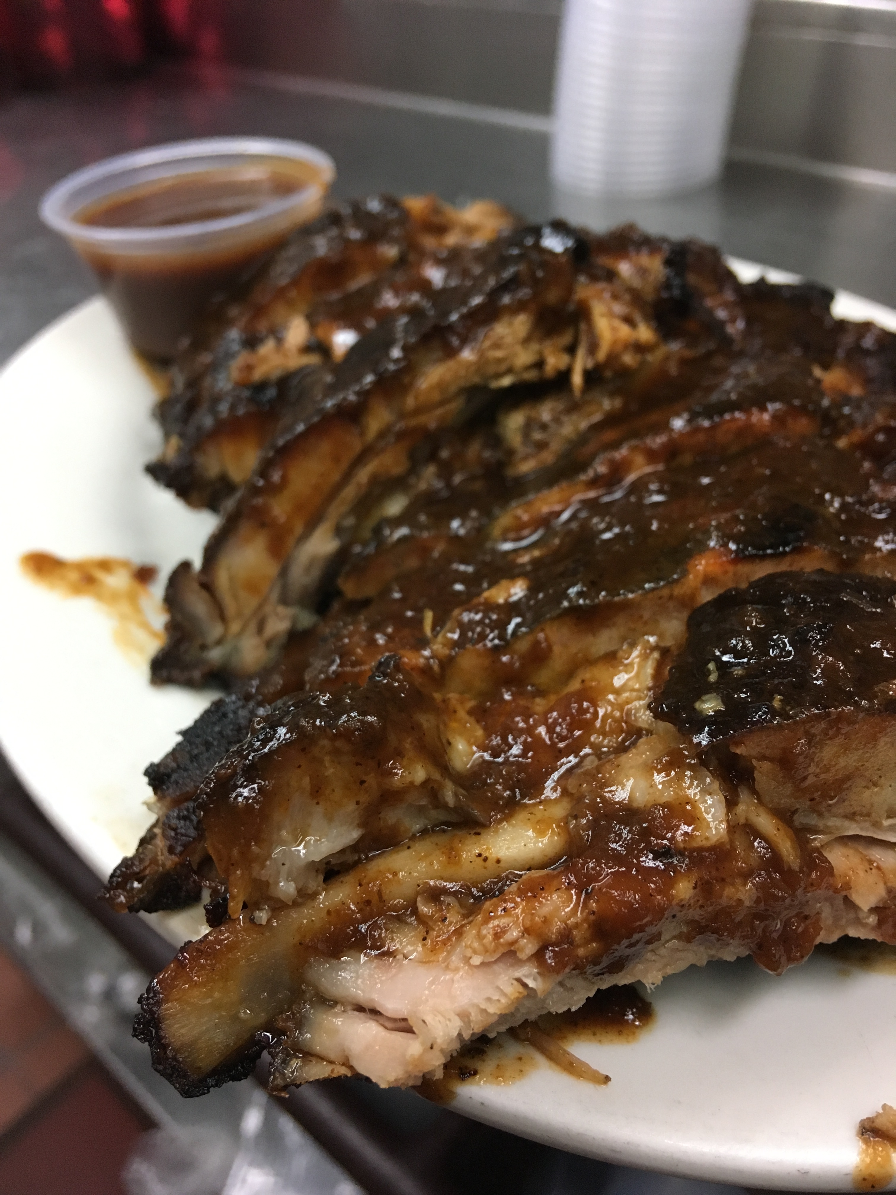 Order Half Rack BBQ Baby Back Ribs (app 5 ribs depending on weight) food online from Cowgirl store, New York on bringmethat.com