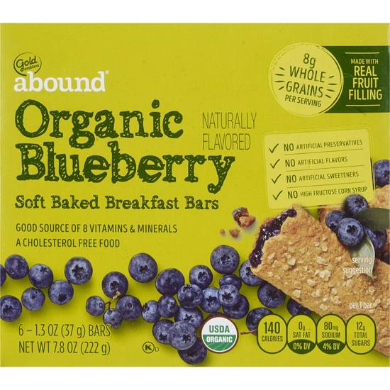 Order Gold Emblem Abound Organic Blueberry Soft Baked Breakfast Bars, 6 CT food online from CVS store, GROSSE POINTE on bringmethat.com