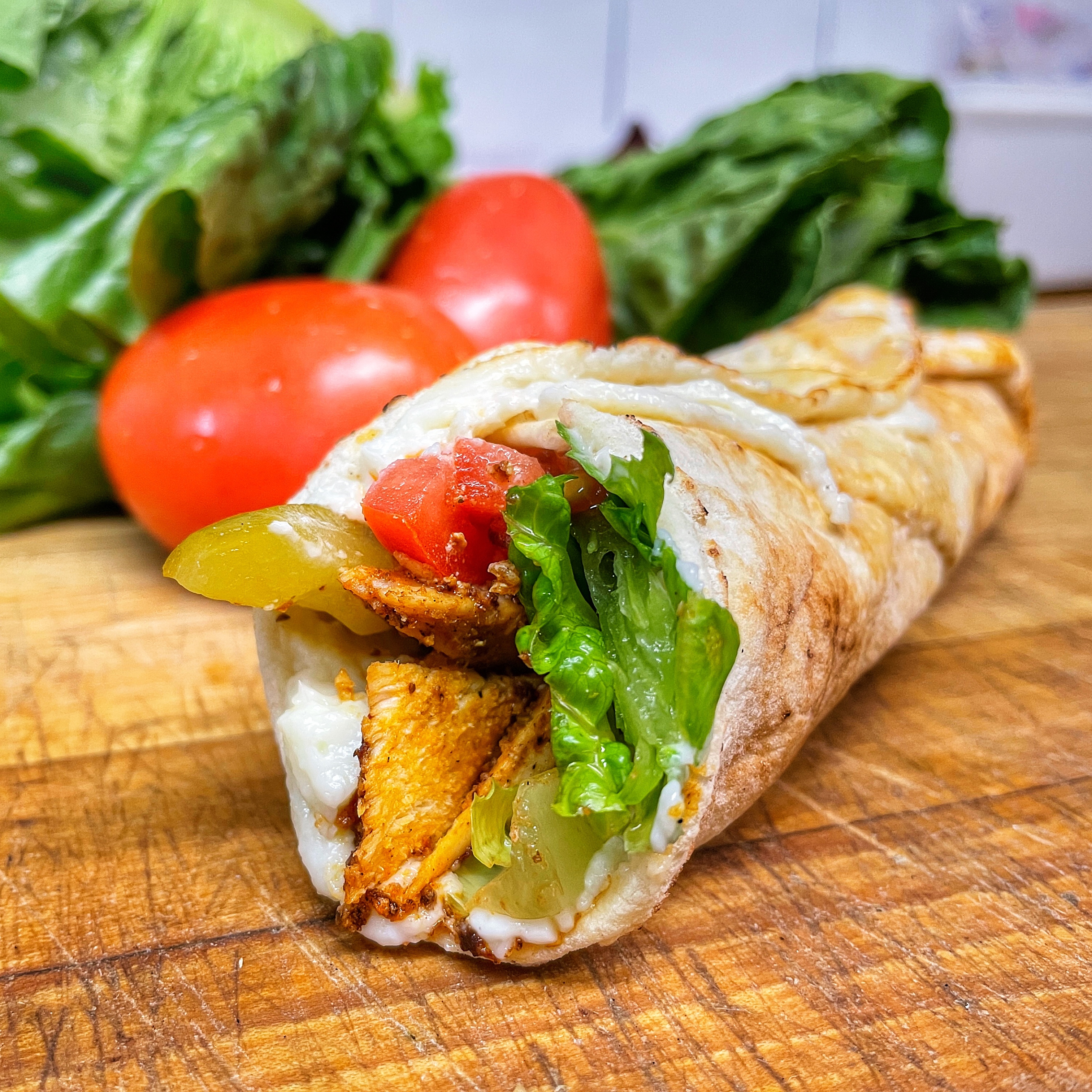 Order Ani's Chicken Shawarma Wrap large food online from Ani Takeout store, Belmont on bringmethat.com