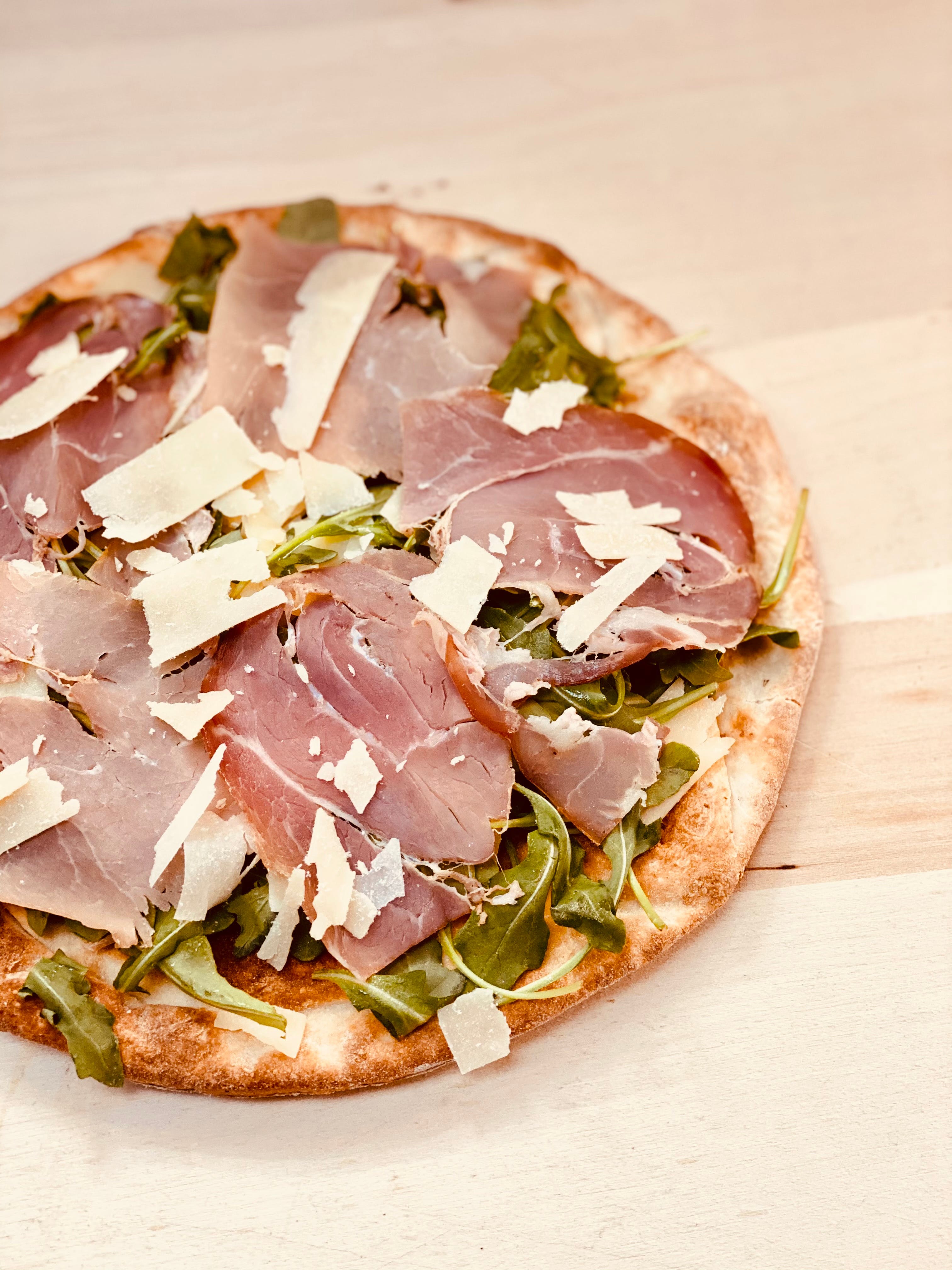 Order Prosciutto & Cheese Pizza - 10" Pie food online from Stage door deli store, New York on bringmethat.com