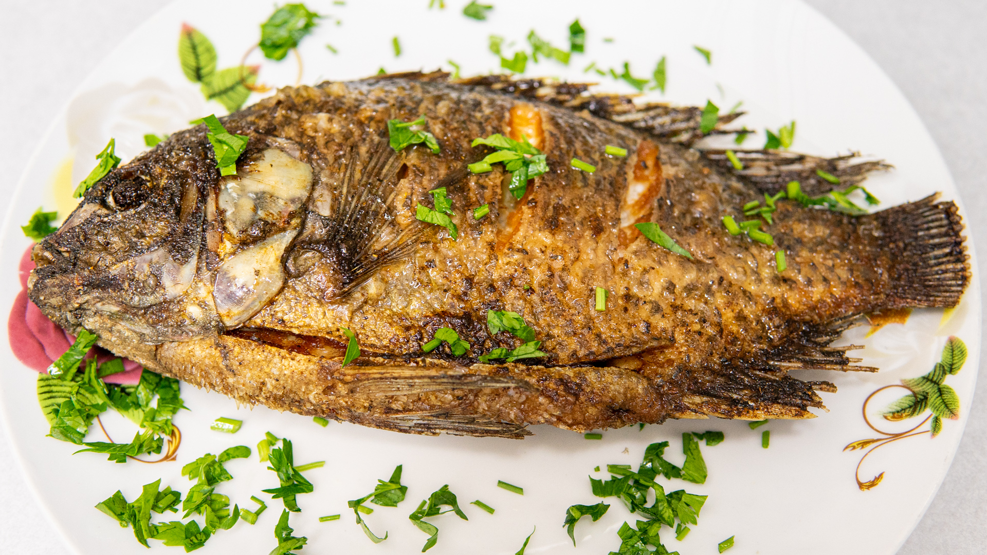Order Whole Fried Tilapia  food online from North Park Produce store, San Diego on bringmethat.com