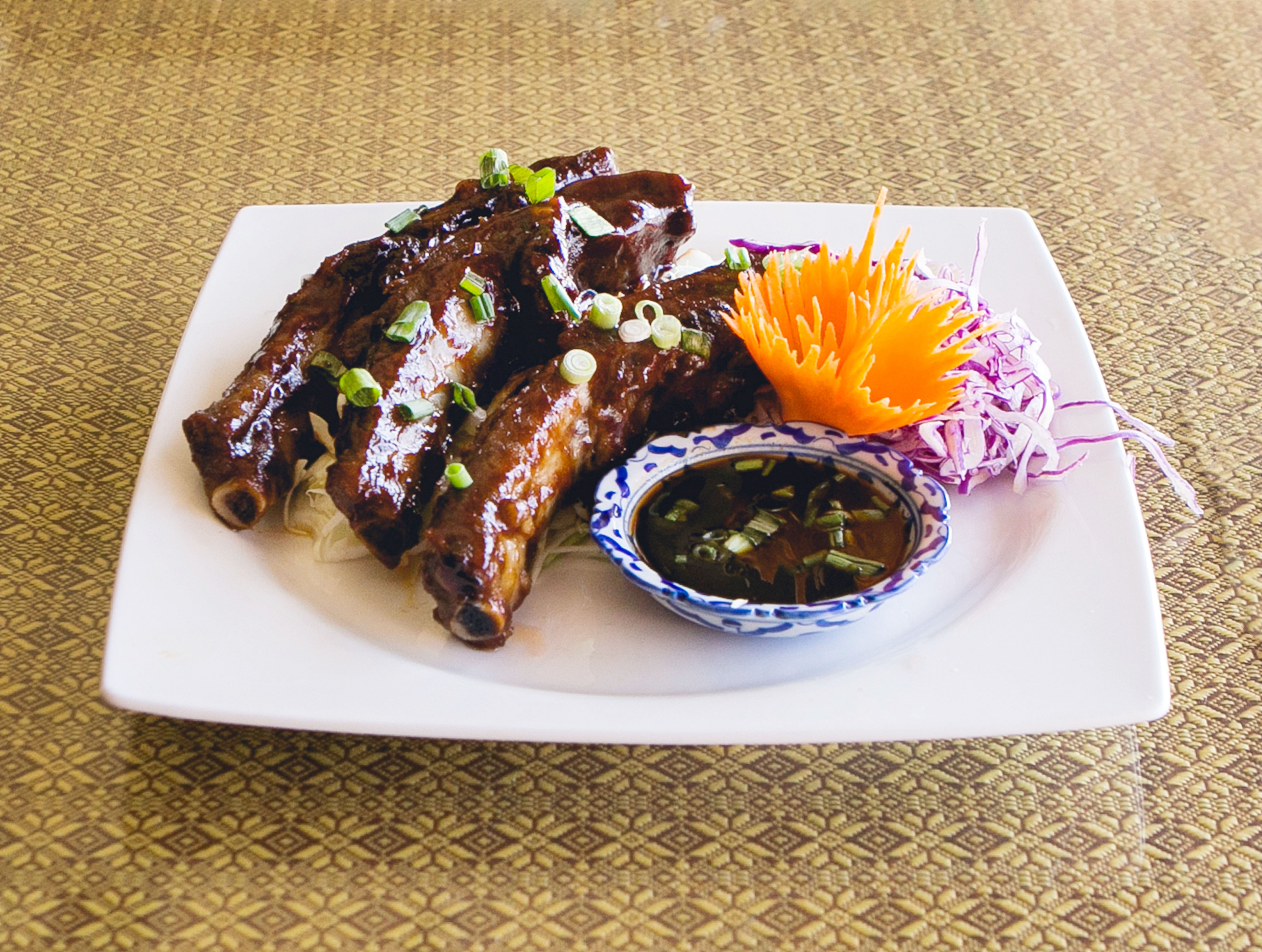 Order BBQ Pork Ribs Dinner Special food online from Jazz Melody Thai BBQ store, Bellflower on bringmethat.com
