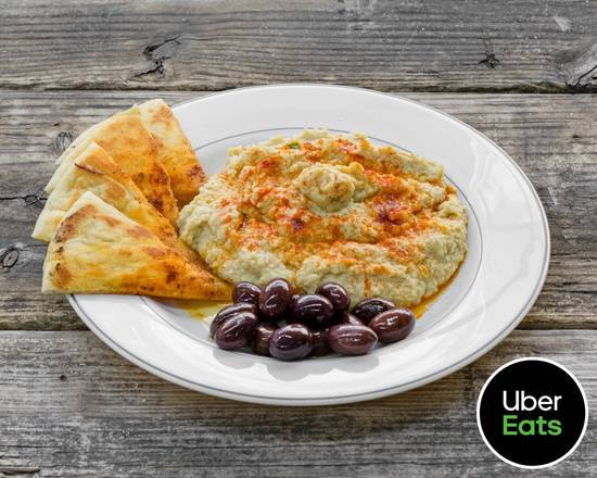 Order Hummus with Pita and Olives food online from Lihoudies store, Anna on bringmethat.com
