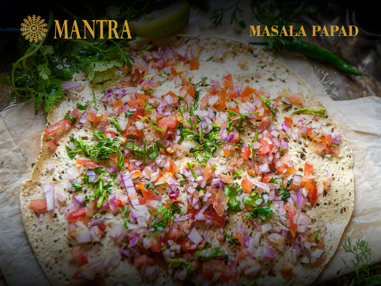Order Masala Papad food online from Mantra restaurant store, Jersey City on bringmethat.com