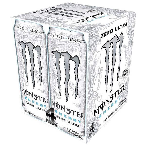 Order Sugar Free Ultra Zero Monster Green 16.9 oz. 4 Pack food online from Green Valley Grocery- #25 store, Las Vegas on bringmethat.com