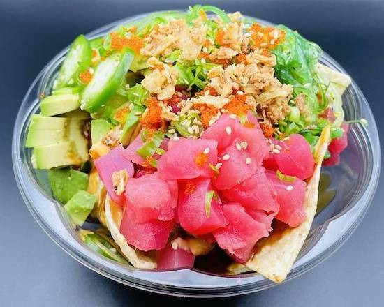 Order Tuna Poke Nachos food online from Sea Lion Sushi store, Danvers on bringmethat.com