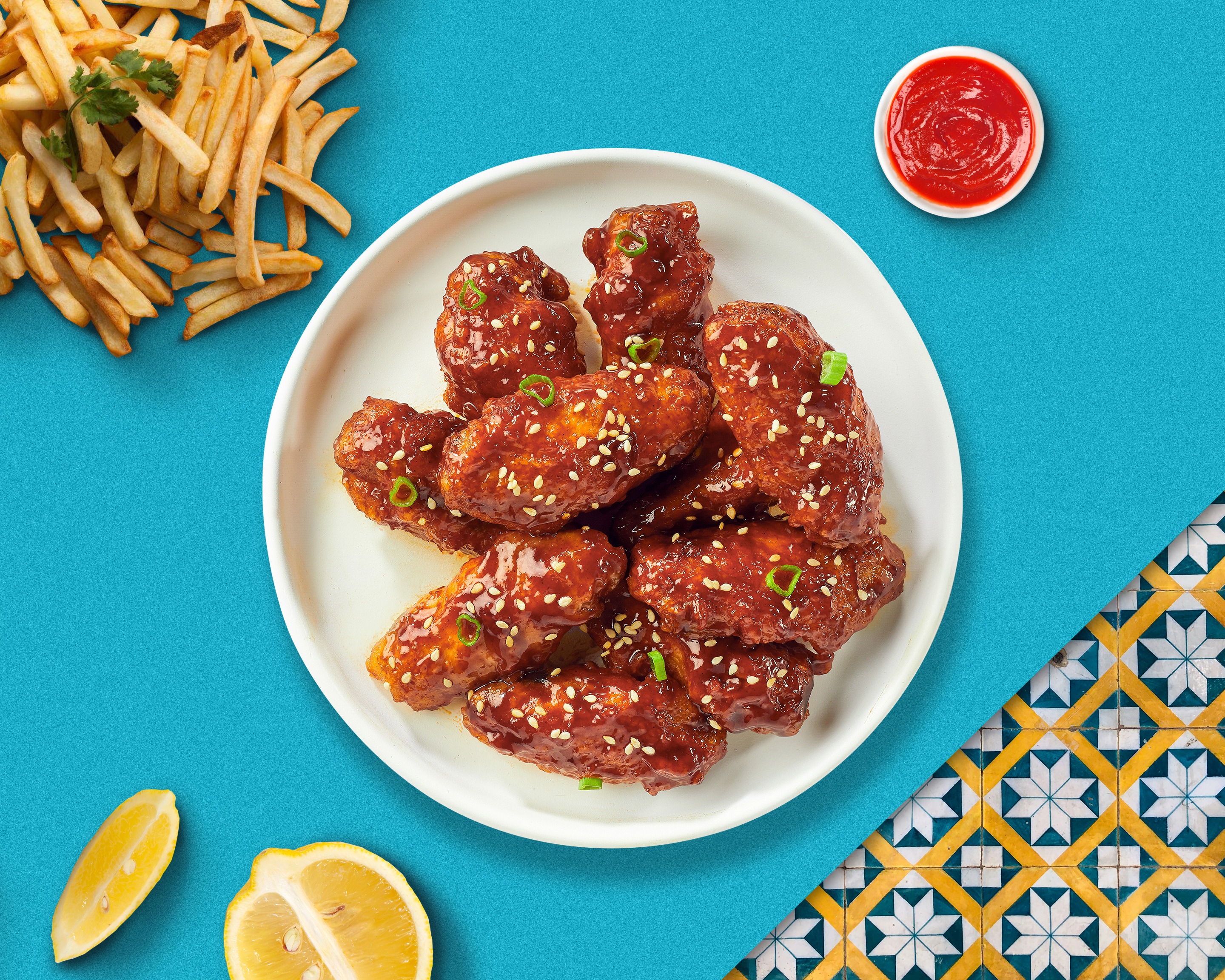 Order Kickin’ Bourbon Wings food online from Saucy Wing Pose store, Nashville on bringmethat.com