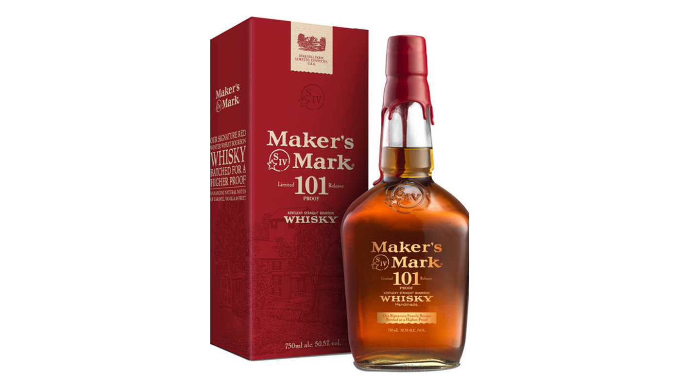 Order Maker's Mark 101 Proof Kentucky Straight Bourbon Whiskey 750mL food online from Circus Liquor store, Los Angeles on bringmethat.com