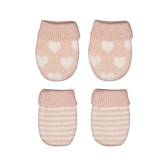 Order NYGB™ Preemie 2-Pack Hearts and Stripes Scratch Mittens in Petal Pink food online from Bed Bath & Beyond store, Lancaster on bringmethat.com
