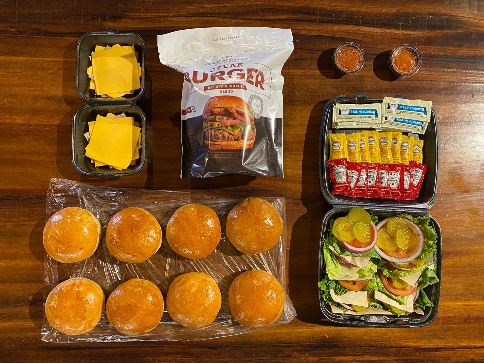 Order Burger Kit food online from Great American Steakhouse store, El Paso on bringmethat.com