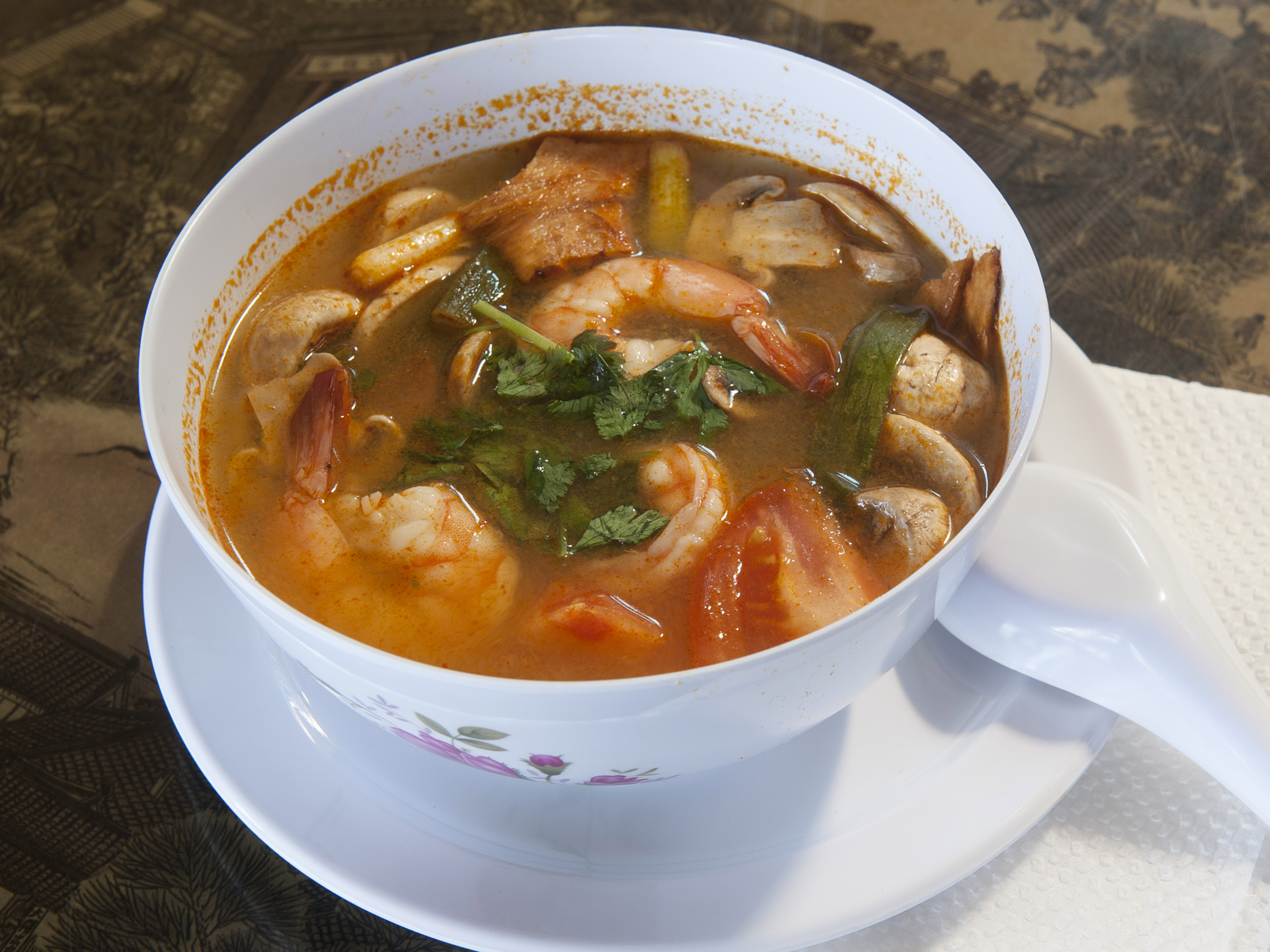 Order 31. Tom Yum Soup food online from Somboon Thai Food store, Santa Ana on bringmethat.com