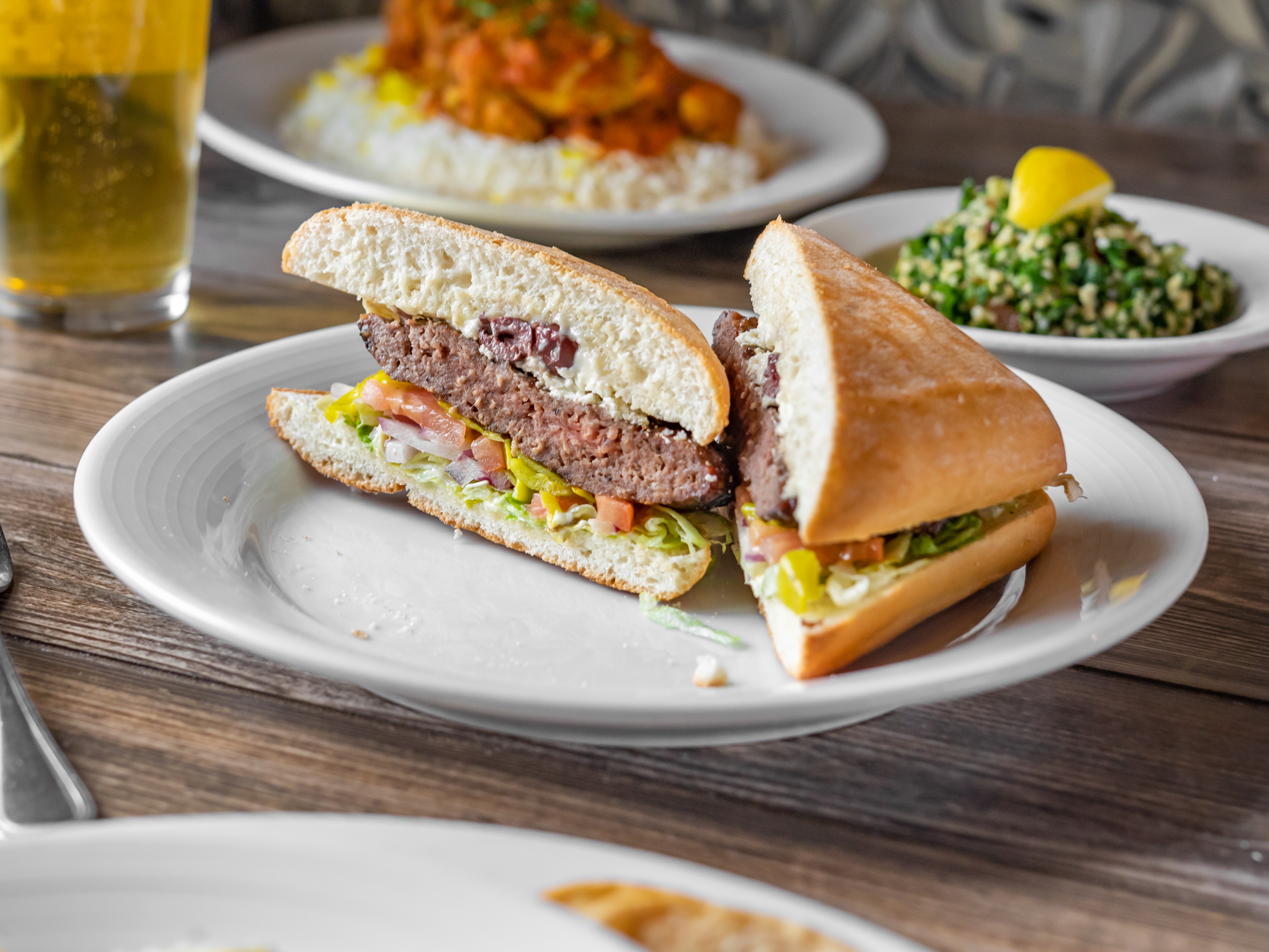 Order Zorba’s Greek Burger  food online from Zorba's Restaurant & Bar store, Oklahoma City on bringmethat.com