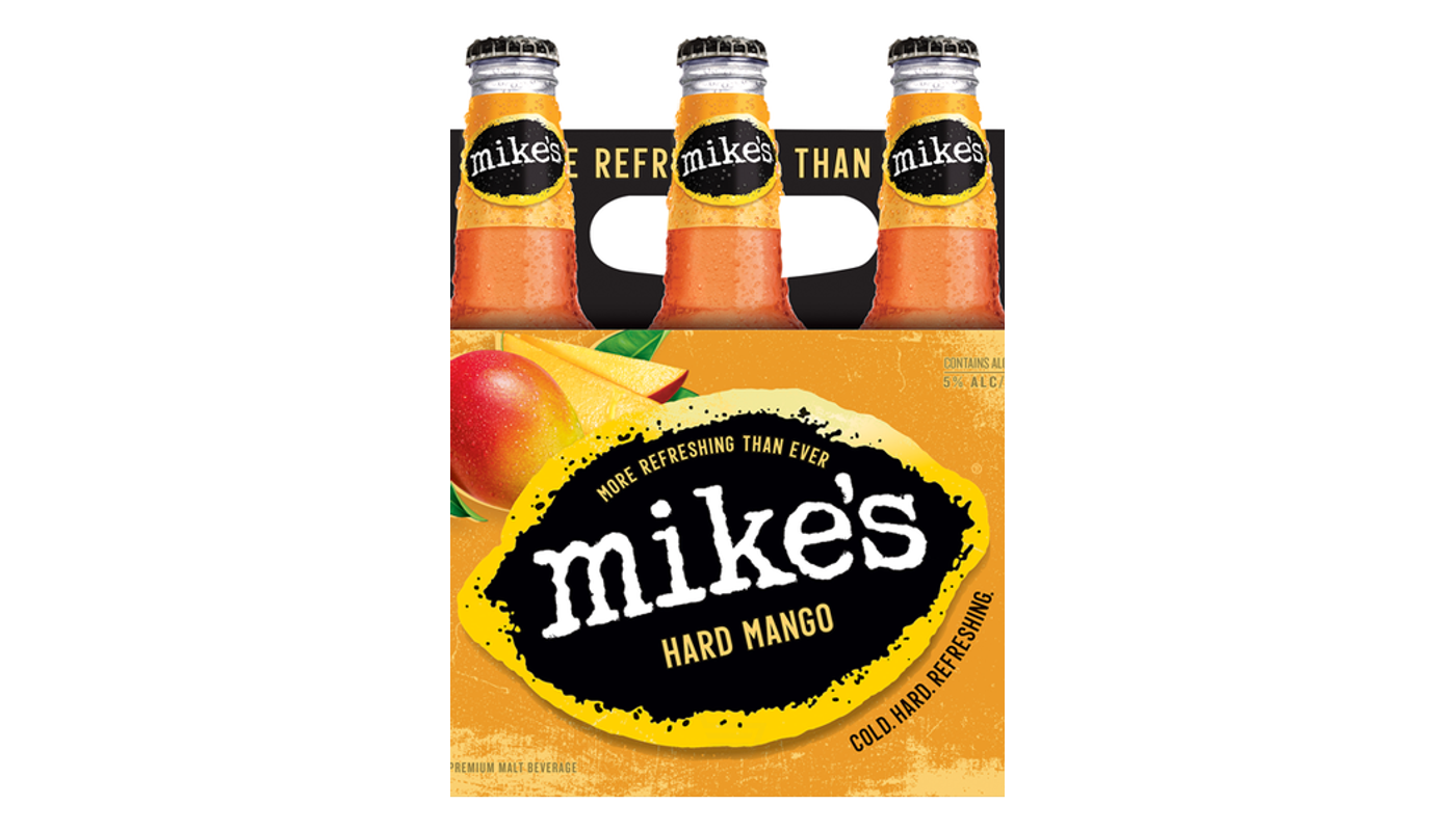 Order Mike's Hard Mango Lemonade 6x 11.2oz Bottles food online from Plaza Market store, Baldwin Park on bringmethat.com