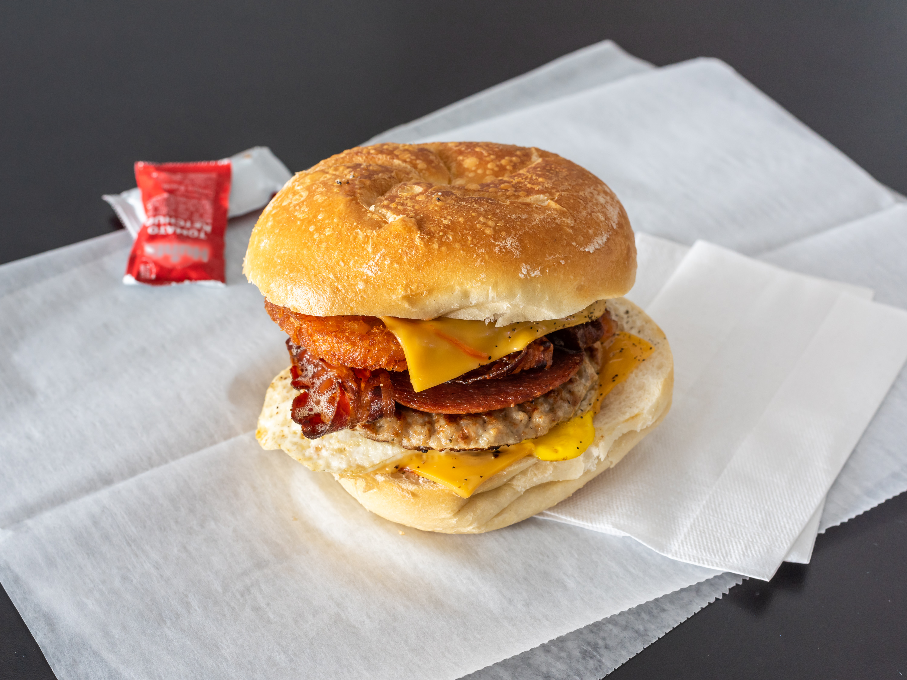 Order Triple Play Breakfast Sandwich food online from All Star Bagel store, Manasquan on bringmethat.com