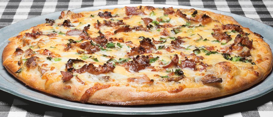 Order Twice Baked Pizza - Medium 12" (8 Slices) food online from Bucceto's store, Bloomington on bringmethat.com
