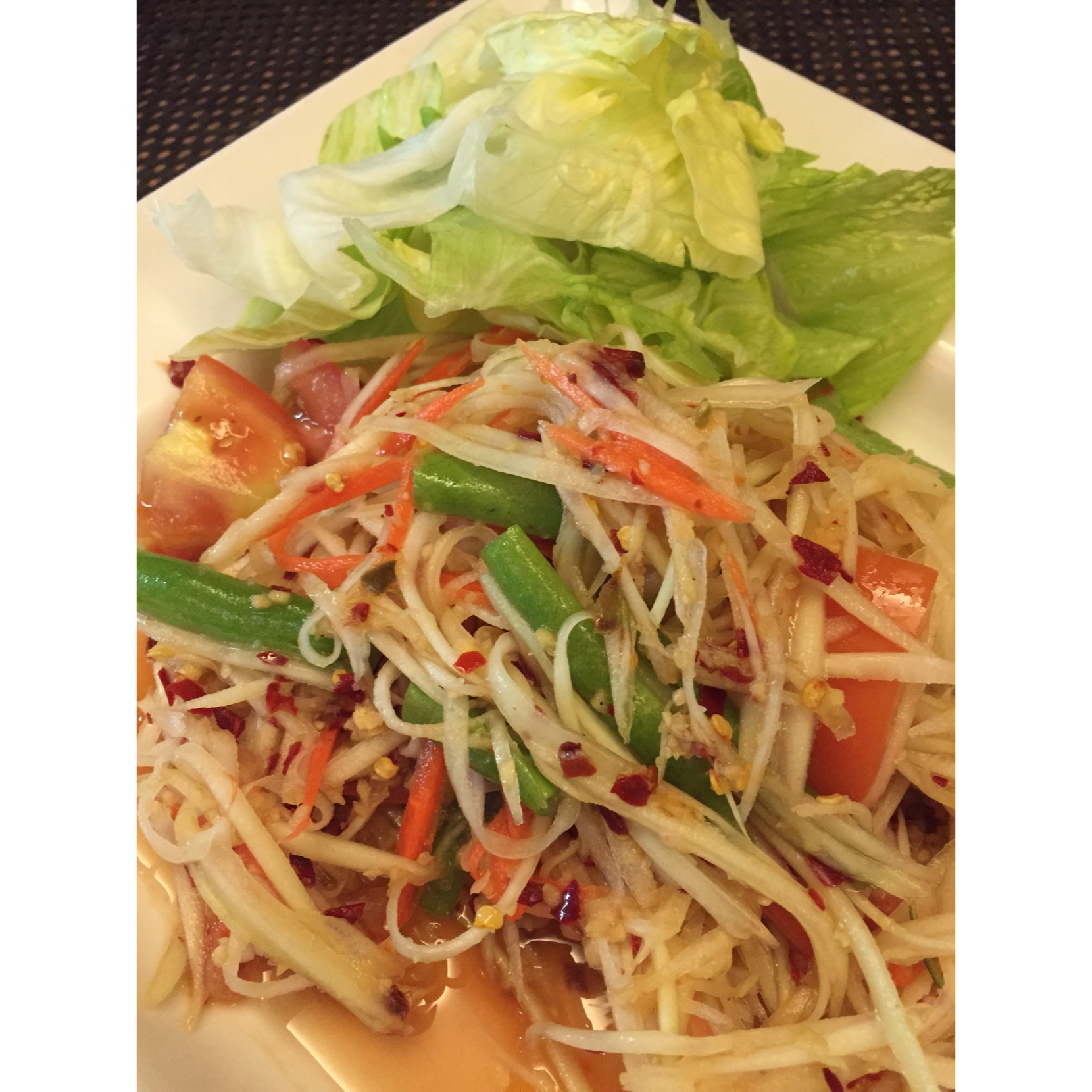 Order 29. Papaya Salad food online from Thai Sky Restaurant store, Long Beach on bringmethat.com