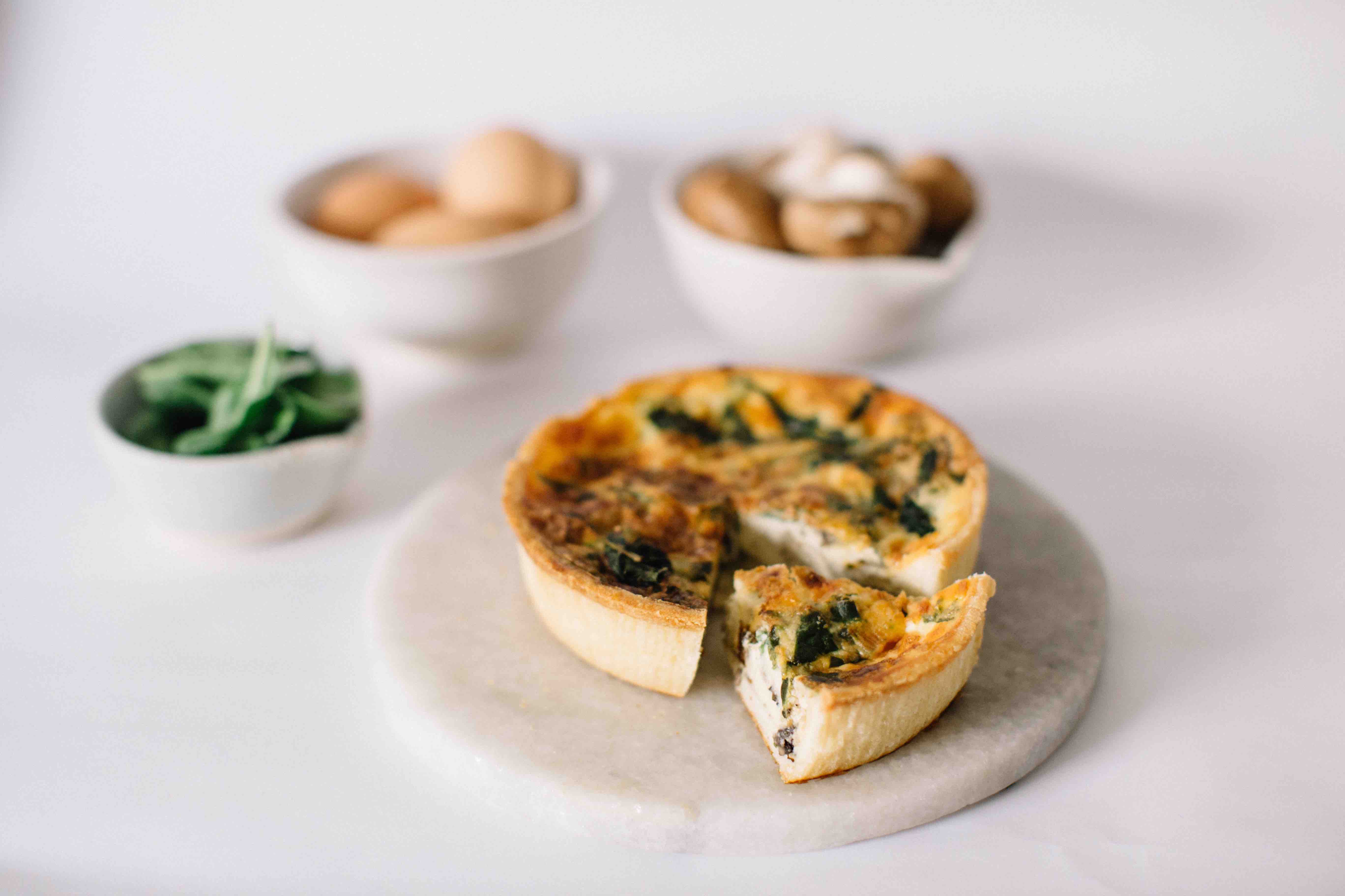 Order Veggie Quiche food online from Blume Organics Cafe store, Peachtree City on bringmethat.com