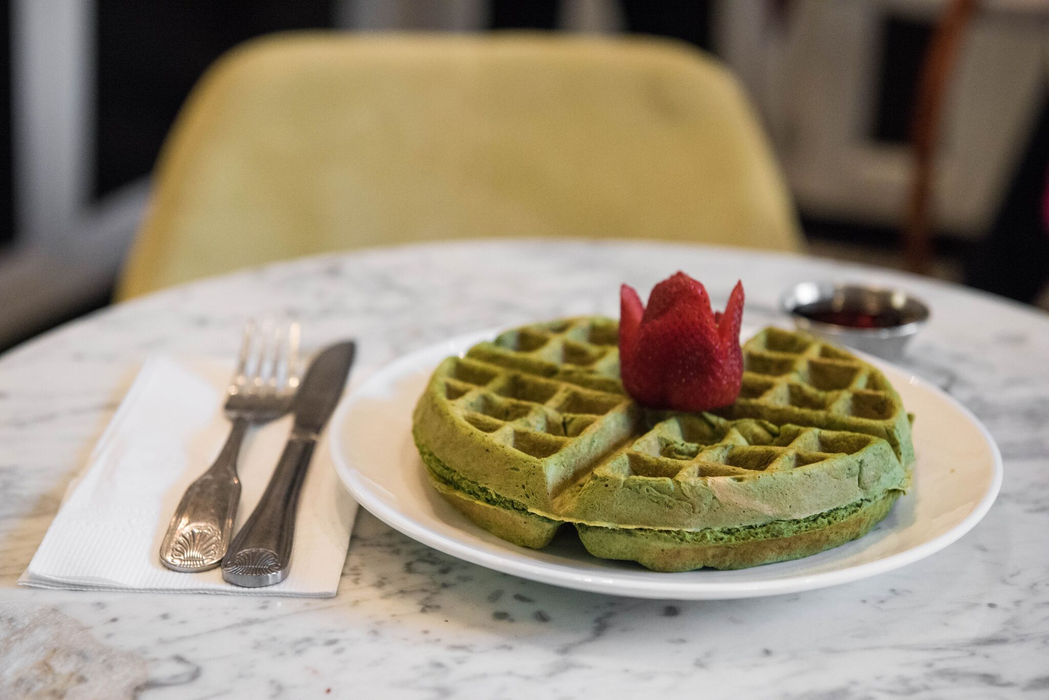 Order Matcha Waffle food online from Wattle Cafe store, New York on bringmethat.com