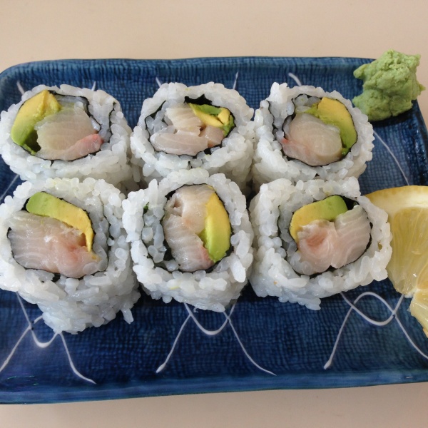 Order 1235. Hamachi Roll food online from Yama Sushi Restaurant store, San Francisco on bringmethat.com