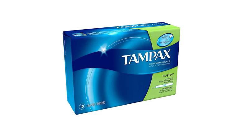 Order Tampax Flushable Super Tampons - 10 Ct food online from Anderson Convenience Markets #140 store, Omaha on bringmethat.com