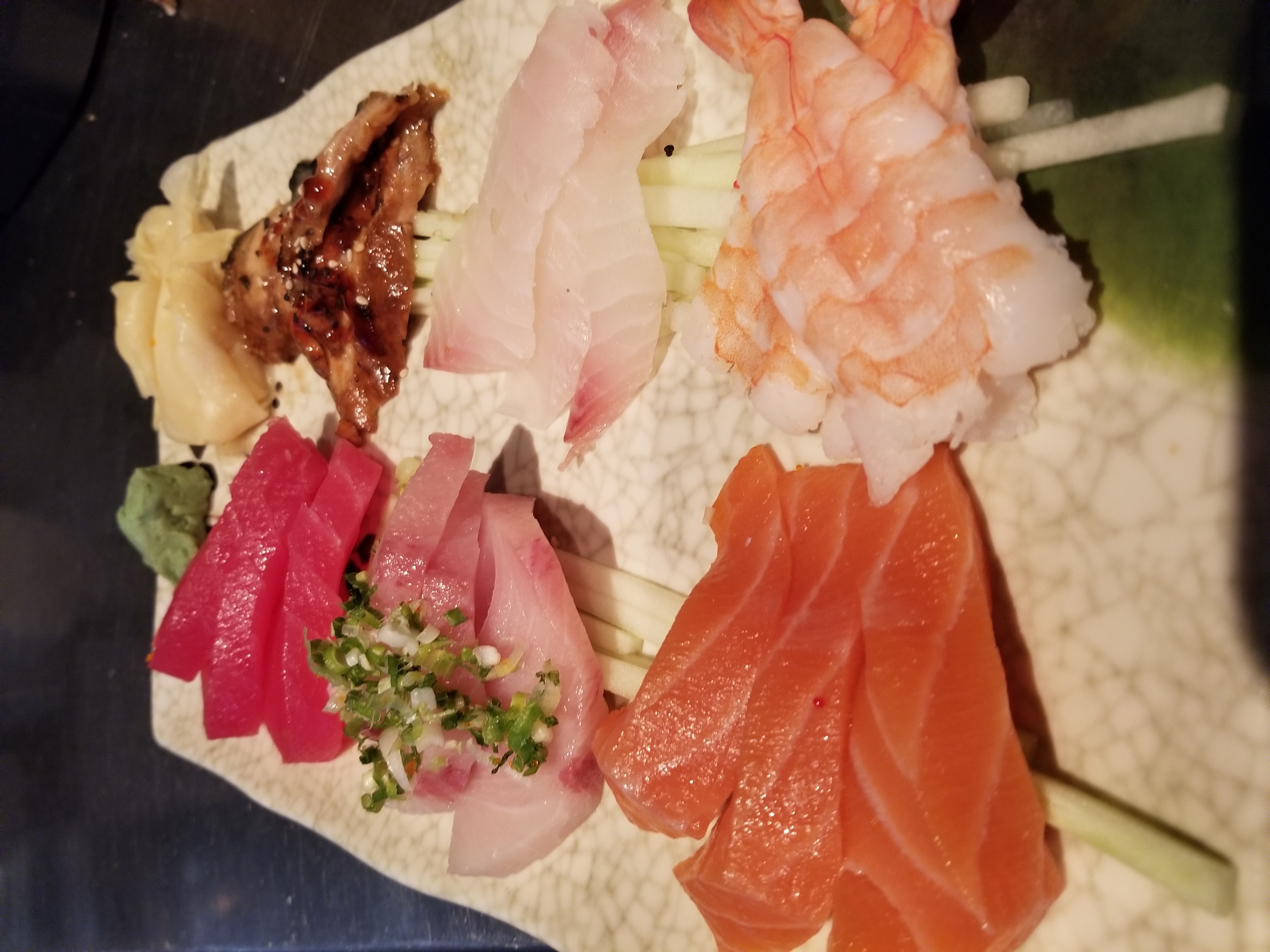 Order 3 Pieces Sashimi Deluxe food online from Ginbu 401 store, Charlotte on bringmethat.com
