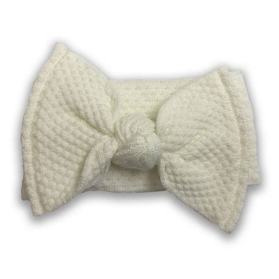 Order NYGB™ Quilt Stitch Large Bow Headband in Ivory food online from Bed Bath & Beyond store, Lancaster on bringmethat.com