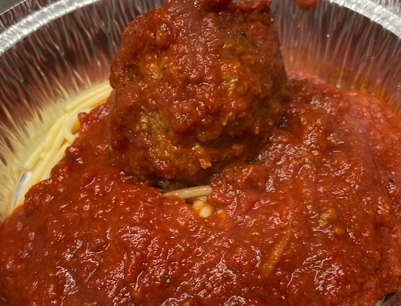 Order Kids Spaghetti with meatball food online from Derby City Pizza store, Louisville on bringmethat.com