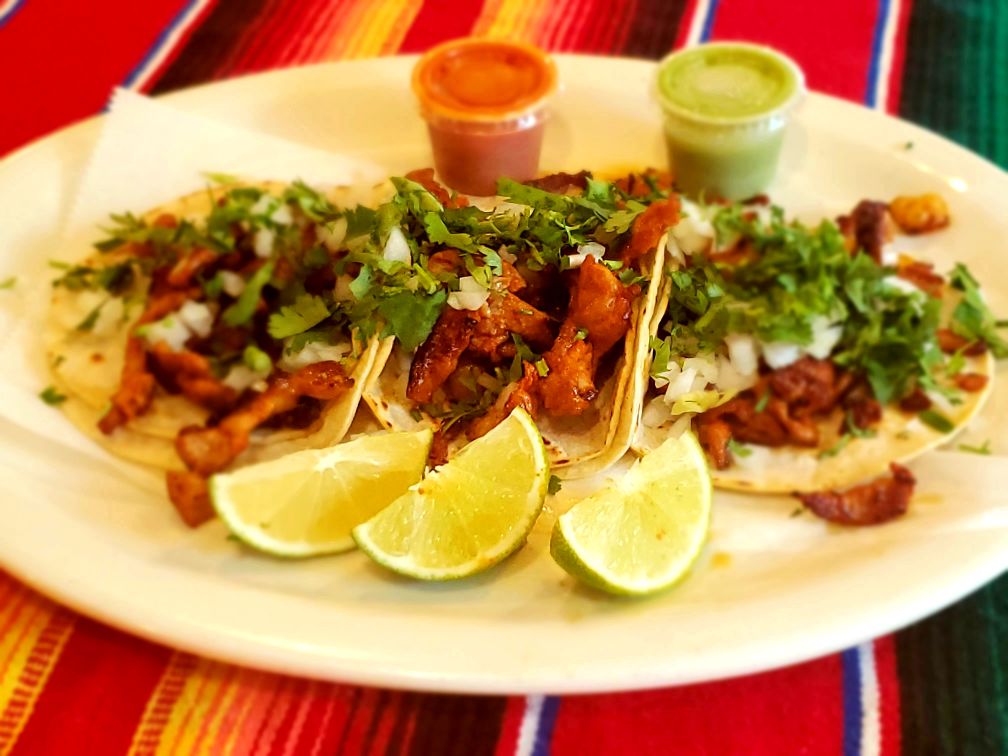 Order Pork and Pineapple Traditionales Tacos food online from Tres Jalapenos store, Philadelphia on bringmethat.com